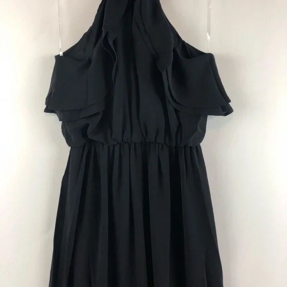 Nordstrom Dress Lush maxi black cocktail wedding party Ruffle XS Long Sleeveless - Picture 8 of 8